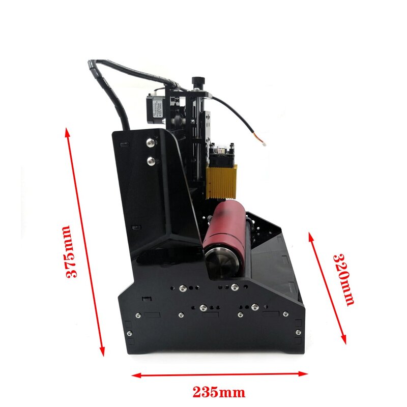 Mini máquina de gravação a laser para garrafa de aço inoxidável e vidro 40W Laser Head