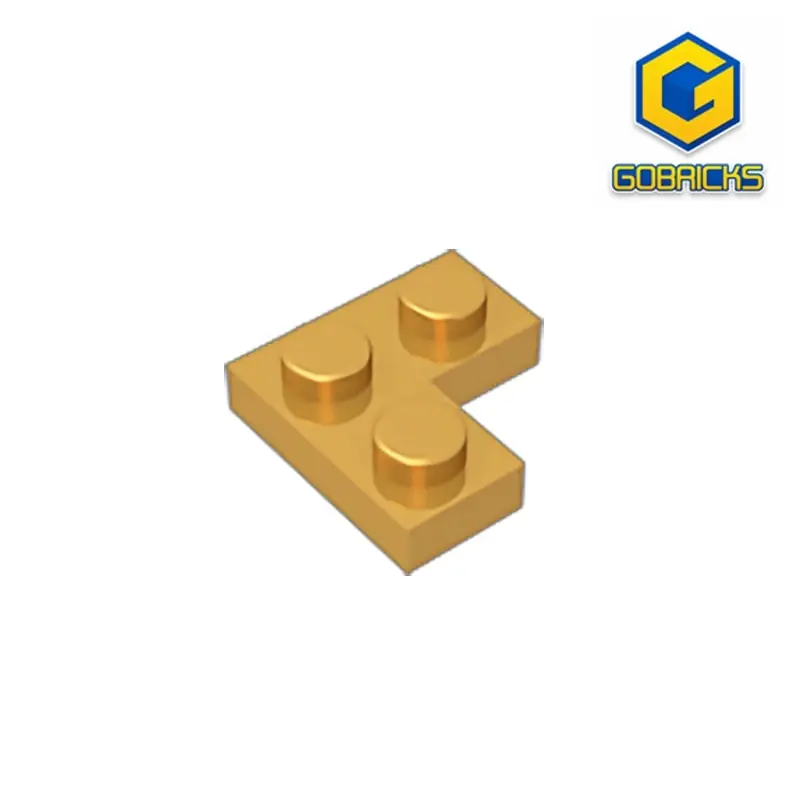 Pelat GDS-585 Gobricks 2x2 sudut kompatibel dengan lego 2420 buah dari anak-anak DIY blok bangunan edukasi teknis