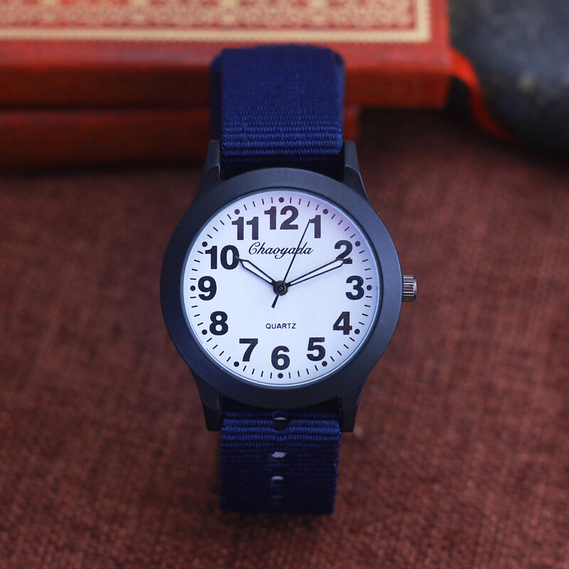 JINNAIER-Reloj de pulsera electrónico de lona para hombre, niño y niña, de cuarzo, a la moda, 2024