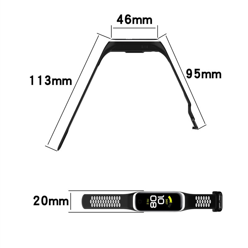 Gelang Pintar untuk Samsung Galaxy Fit 2 Tali Gelang Silikon Olahraga Gelang Jam Bersirkulasi Galaxy Fit2 SM-R220 Gelang Pengganti