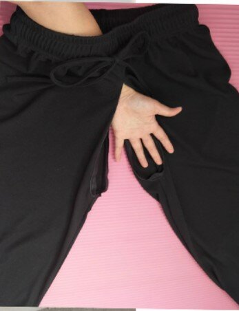Calça feminina de pelúcia aberta, cintura alta e nádegas, calça apertada, germe, outono e inverno