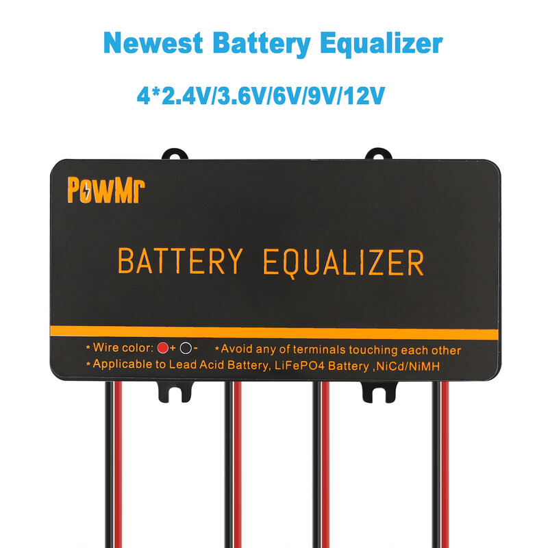 Égaliseur de batterie pour batterie au plomb, 4 pièces, 2.4V, 3.6V, 6V, 9V, 12V, charge d'égalisation, tension de décharge, durée d'utilisation prolongée