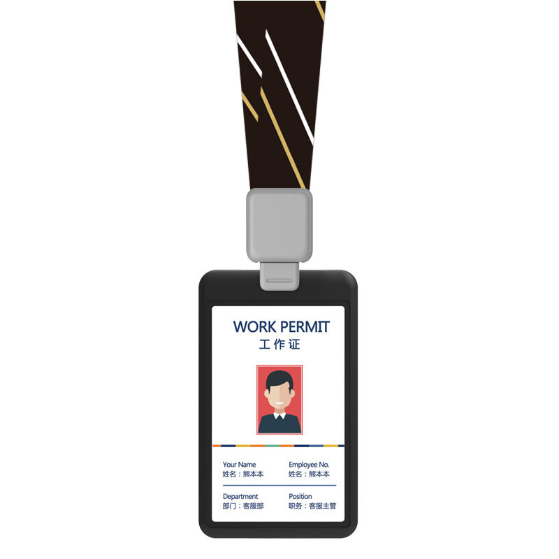 Set di carte d'identità di alta qualità porta Badge porta Badge porta Badge creativo per studenti porta Badge con Clip per carte di credito trasparente