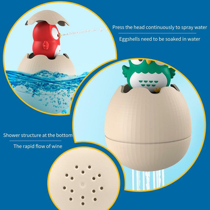 Coruja ovo banho brinquedos para bebê, Aspersor de água, Banheiro aspersão natação, Cute Toddler Toys, Novo