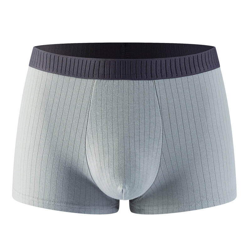 Cuecas boxer de algodão de bloco colorido masculinas com bolsa, roupa íntima confortável, troncos, disponível em vários tamanhos