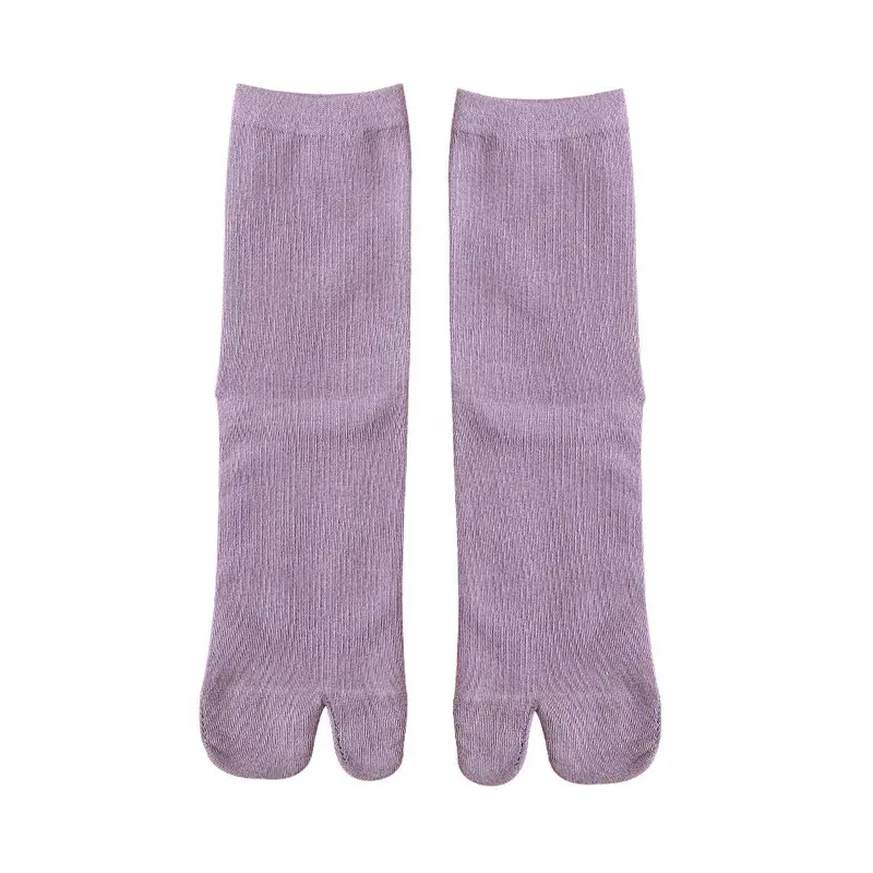 Calcetines de tubo medio de dos dedos para niñas, calcetín de algodón puro, largo y corto, cosplay, japonés