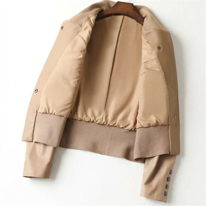 Primavera autunno 2023 New LeatherJacket giacche piccole da donna cappotto moto moda femminile All-match Casual Streetwear capispalla