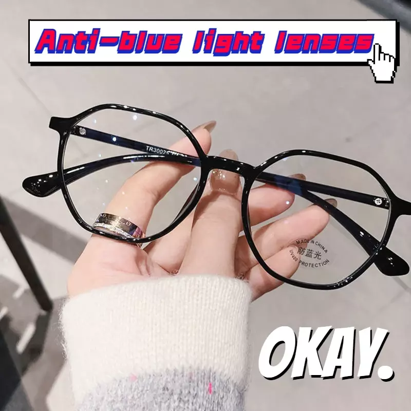 Prescription glasses Transparent Reading Glasses Female High-definition Anti-blue Light Glasses for The Elderly