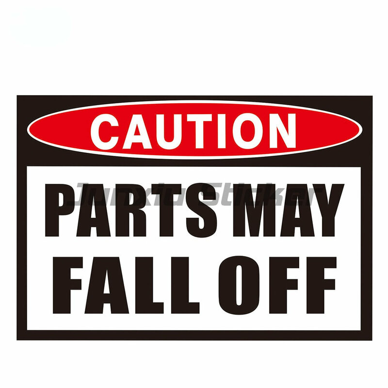 Le parti di avvertimento fresche possono cadere adesivi per auto in PVC con decalcomania