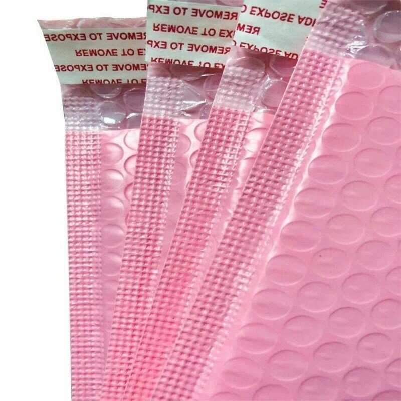 50 busta rosa schiuma sacchetto del corriere impermeabile antiurto logistica sacchetto del corriere ispessimento composito sacchetto di bolla sacchetto di imballaggio regalo