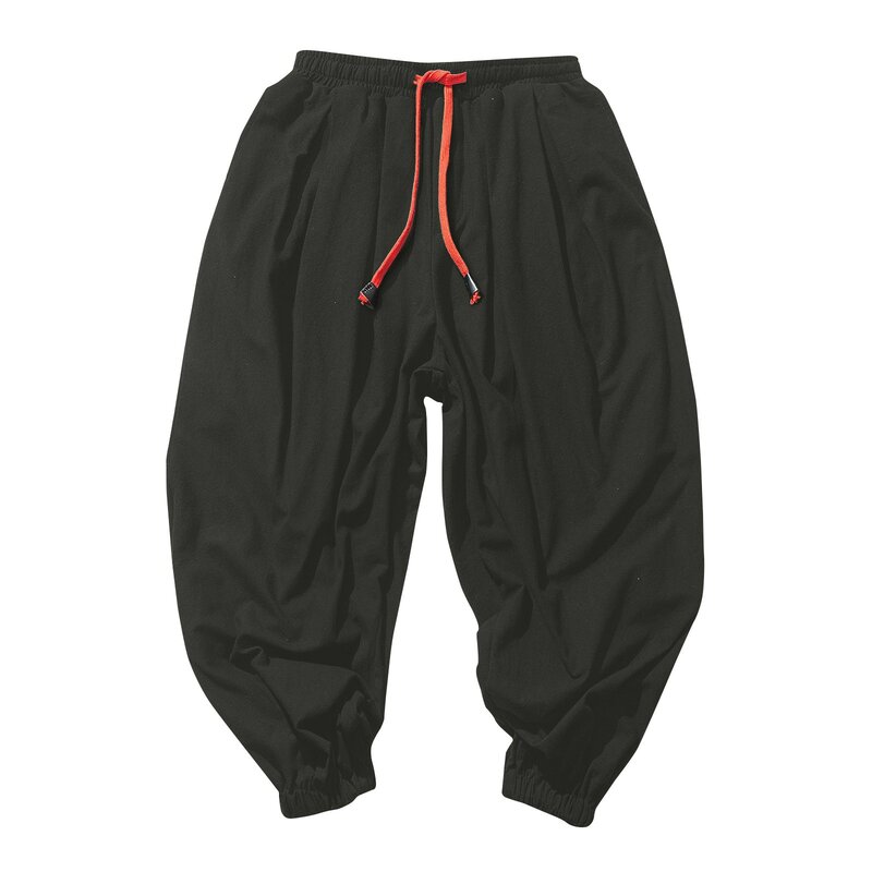 Nuovi pantaloni Harem larghi da uomo Oversize pantaloni sportivi in lino estivo in eccesso pantaloni Casual di marca di alta qualità maschili 2024 nuovi