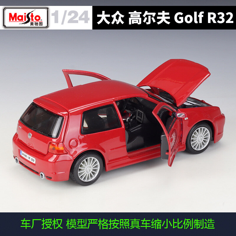 Maisot 1:24 폭스바겐 골프 R32 스포츠카 시뮬레이션 합금 자동차 모델 장식