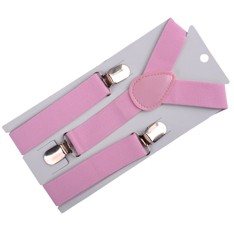 New Suspenders for Kids Boys Girls Clip-on Straps Adjustable Elastic Y-Back Children Brace Baby Wedding Accessories Metal Clips