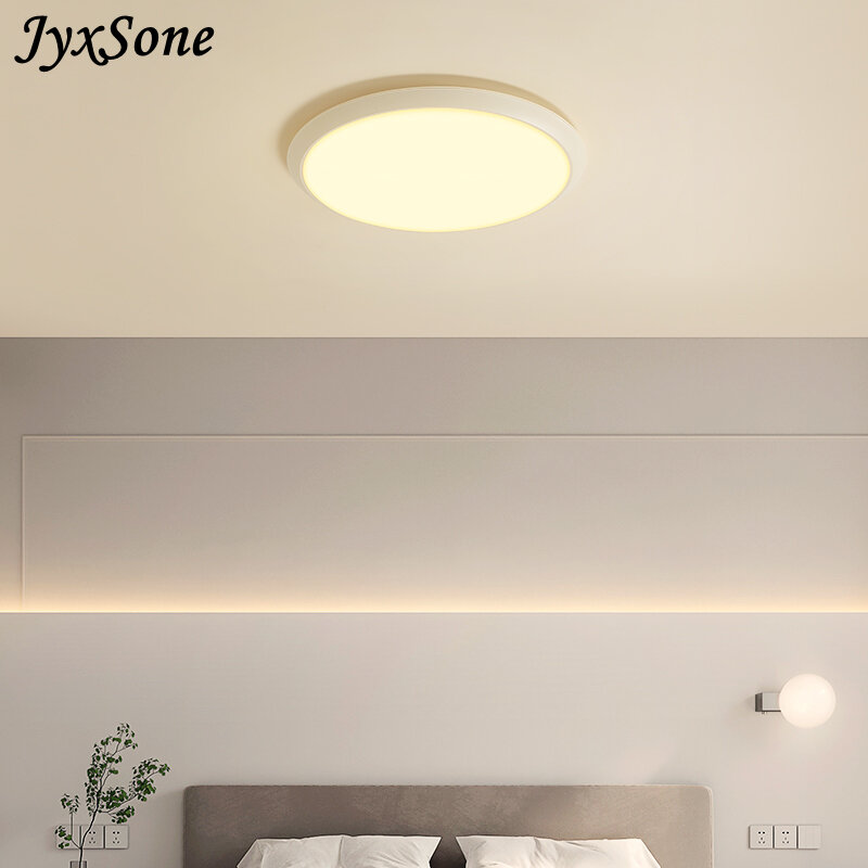 Luz de techo led redonda ultradelgada blanca minimalista, moderna, para el hogar, dormitorio, sala de estar, estudio, luces de techo nórdicas creativas