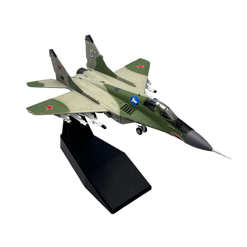 Avión de Metal fundido a presión para niños, MIG-29, Mig29, Fulcrum C Fighter, modelo de avión, regalo, adorno de juguete, escala 1/100