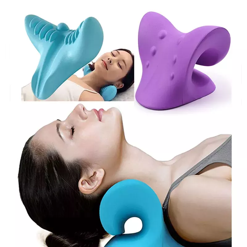 Cuscino per massaggio al collo massaggiatore per il rilassamento muscolare cervicale della spalla cuscino ortopedico per alleviare il dolore del correttore della colonna vertebrale chiropratico
