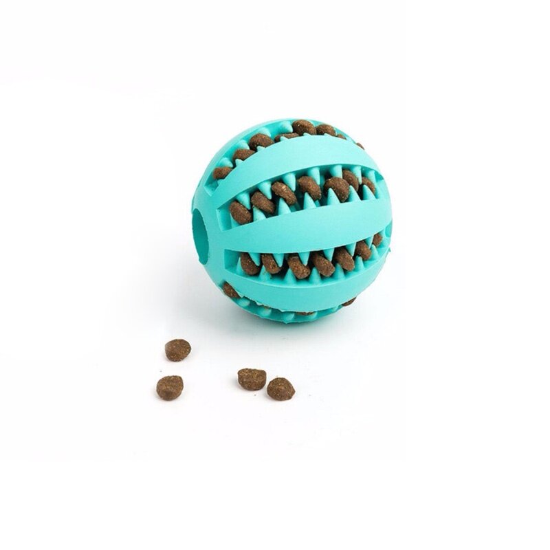 ペット用のインタラクティブなゴム製フードボール,小型犬と大型の子犬と猫のおもちゃ,噛むおもちゃ,歯のクリーニング,不滅のボール