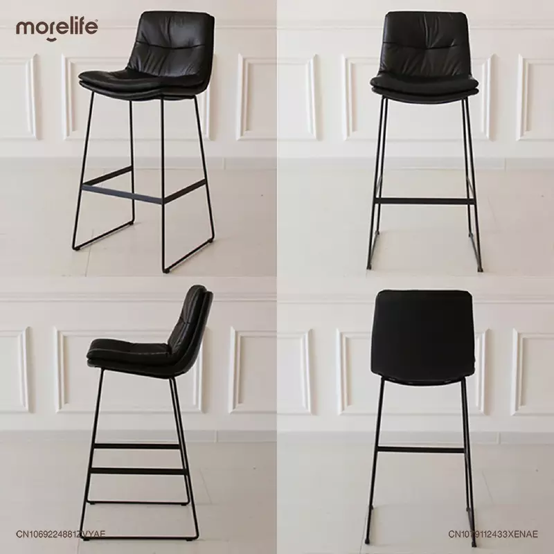Современные барные стулья из полиуретана с железной спинкой, домашняя модель, роскошный высокий стул для кухни, кофейни, островка, стильный стол, обеденный стул, мебель