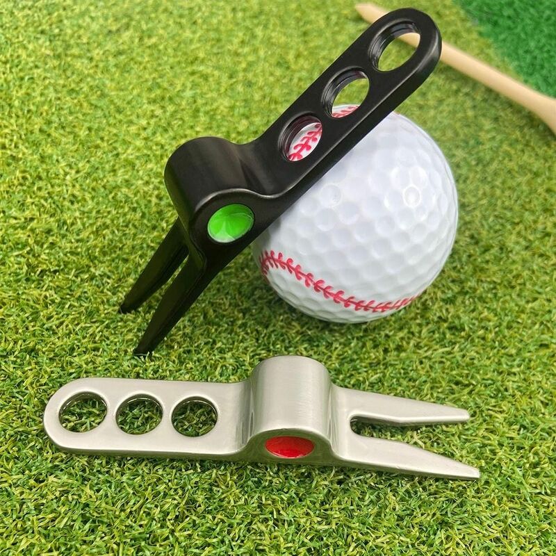 Golf Divot Pitch Repairer Tool, Durable Groove Clean Training Aids, Manutenção do gramado, Golf Fork Prongs