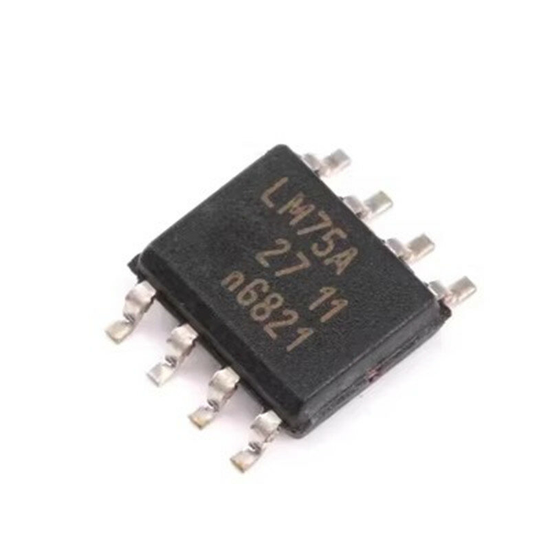 Sensor de temperatura original, LM75 LM75A LM75AD Patch SOP-8, novo, 10pcs
