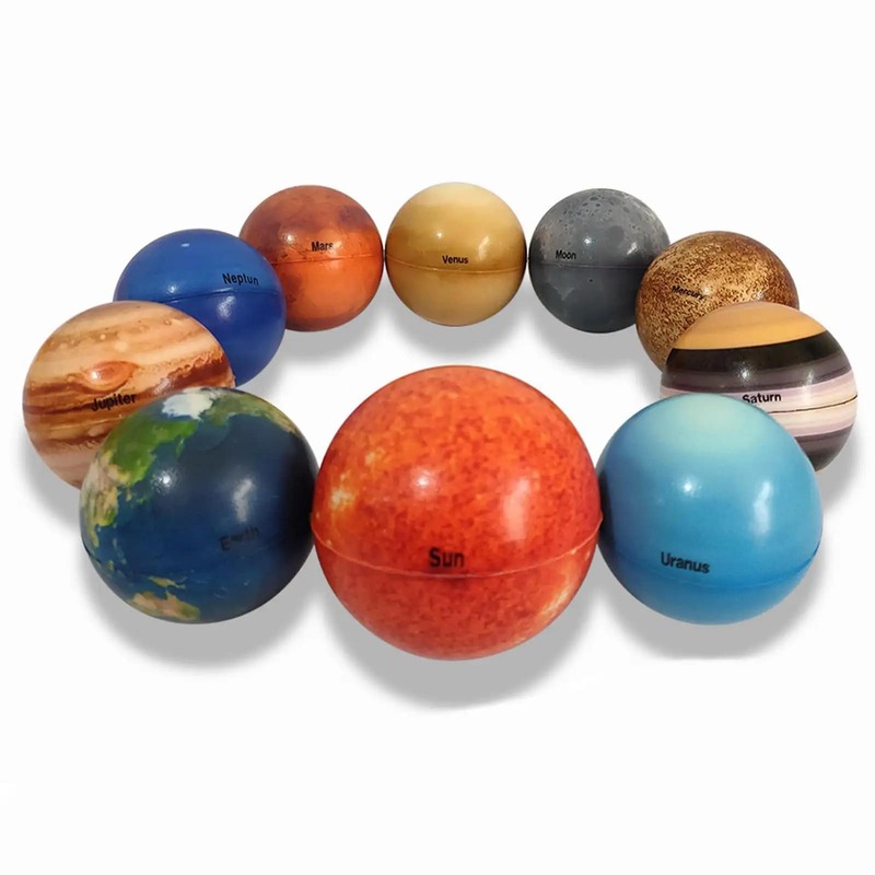 10x Solar System Planeten Kugeln Fest Schwamm Weichen Ball Acht Planeten Kugeln Pädagogisches Modell für Tisch Decor Kinder Spielzeug