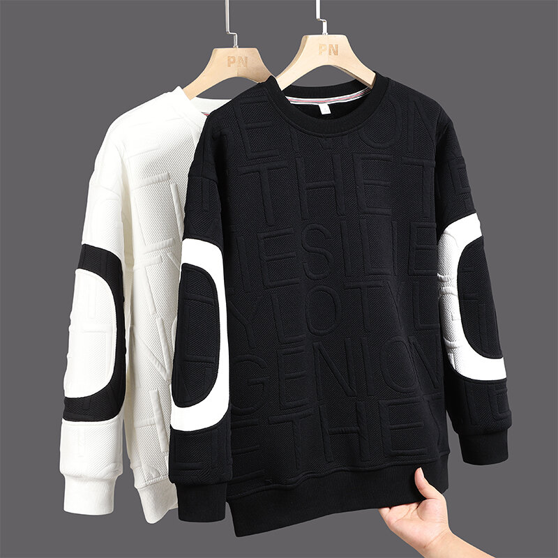 2023 New Fall Mention Classic Round Neck Solid Color Constraint Couple Bottoming Shirt Men'S Long Shirt Sports Sweater