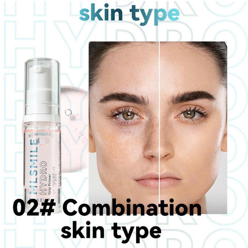 Primer per Base facciale da 5ml pori fondotinta invisibile per il controllo dell'olio Base per il viso Make Grip Primer Cream polvere cosmetica femminile Up Y7K3