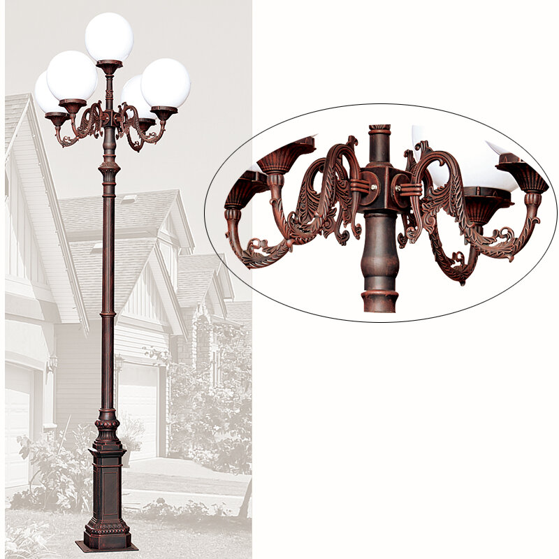 China supplies antique cast iron outdoor lamp posts