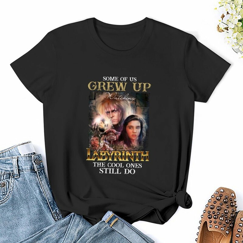 Official Some Of Us Grew Up Watching Labyrinth Movie The Cool Ones Still Do T-shirt Blouse western t shirts for Women