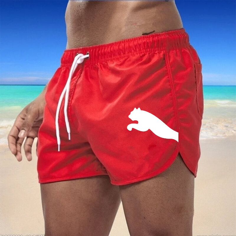 メンズの豪華なビーチパンツ,セクシーな水着,速乾性,通気性のあるカジュアルパンツ,ジムとランニングウェア,夏