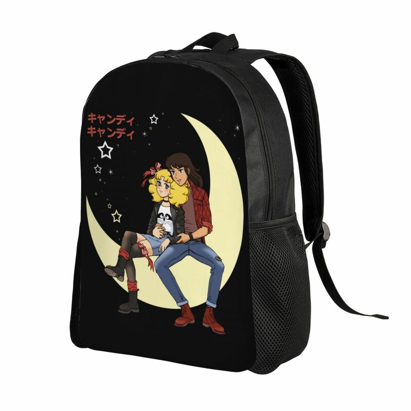 Custom Candy Candy Backpacks Men Women Fashion Bookbag for School College Cartoon Anime Manga Bags