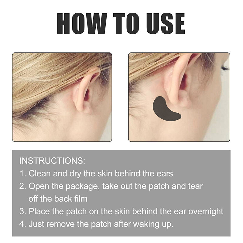 7 szt. Relaksująca łatka na uszy przenośna naklejka na szum w uszach zapobiegająca wymiotowaniu poprawia słuchanie i ból głowy dzwonienie w uszach Paster