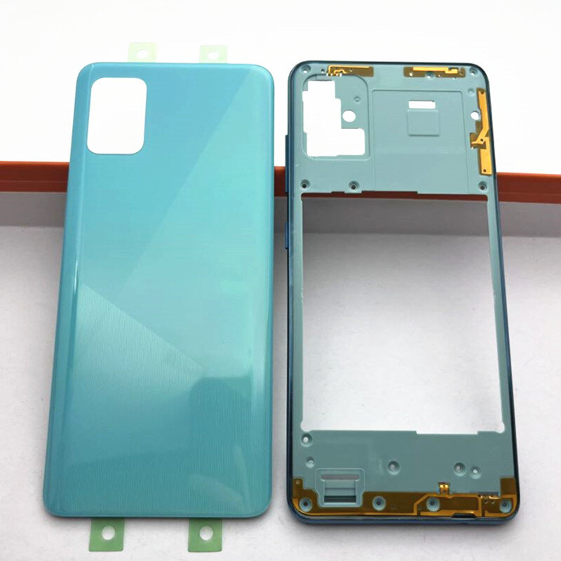 Casing ponsel penuh untuk Samsung Galaxy A71 2020 A715 A715F A51 A515, pelindung belakang pintu belakang + lensa kamera