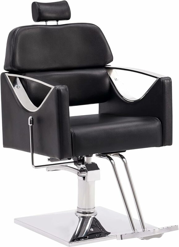 Barberpub Klassieke Fauteuil Leathern Kappersstoel Heavy-Duty Haarspa Salon Styling Schoonheidsapparatuur 3126 (Zwart)
