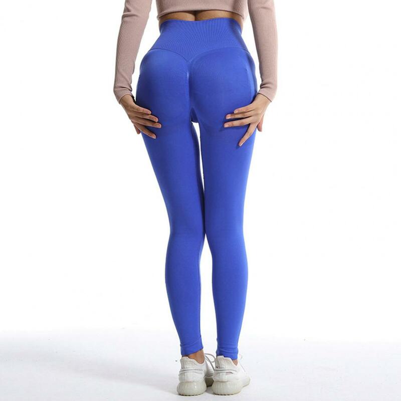 Pantalones de gimnasio sin costuras para mujer, mallas deportivas elásticas de LICRA con efecto Push Up, cintura alta, Control de barriga