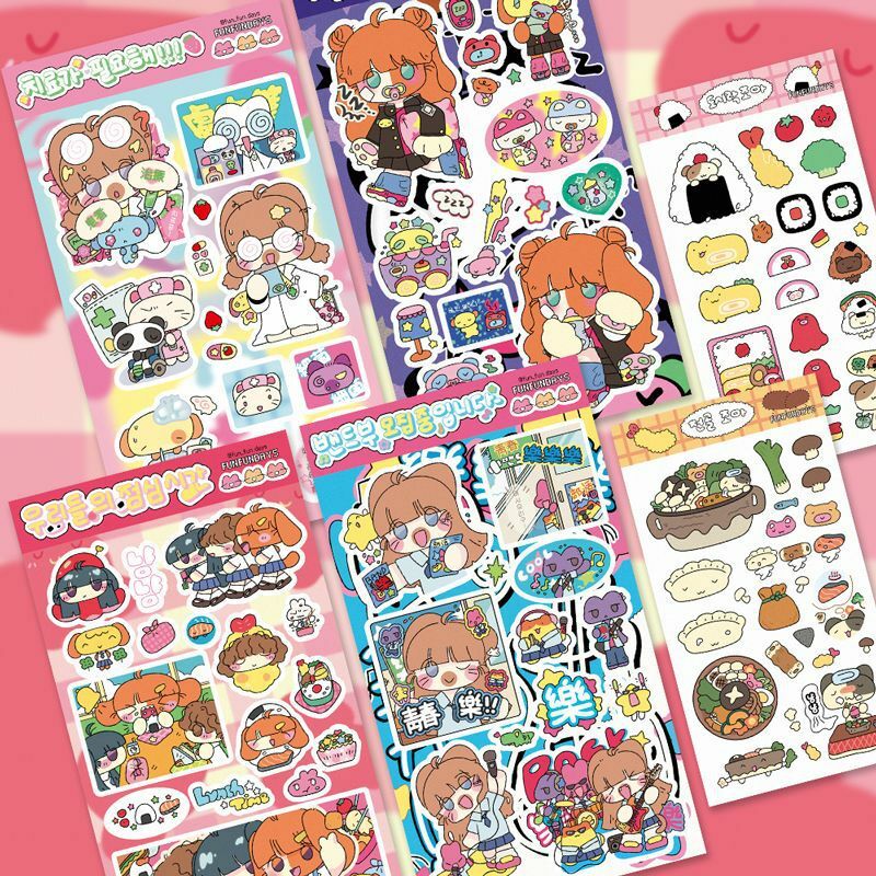 Sushi Bento Koreaans Schattig Meisje Stickers Eten Stickers Diy Handboek Materiaal Telefoon Case Decoratie Stickers