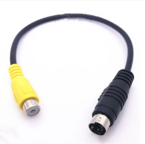 RCA Female to S terminal Male 4-pin AV video conversion cable S-Video 25cm