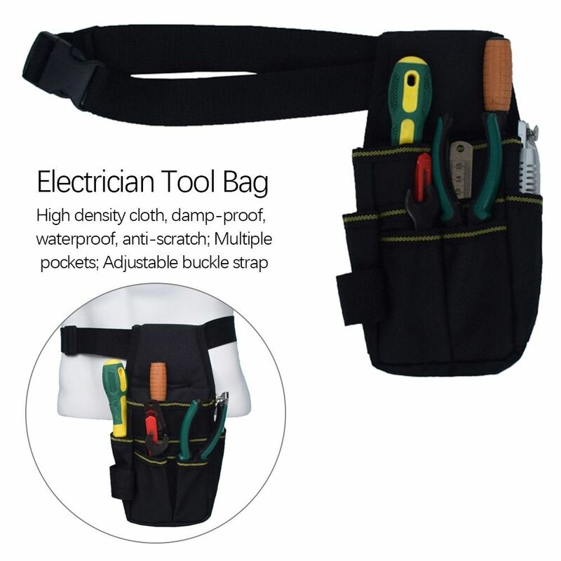 กระเป๋าใส่เครื่องมือแบบปรับได้ทนทานสำหรับจัดเก็บไขควงอุปกรณ์ยึดอุปกรณ์ตัดสายไฟ