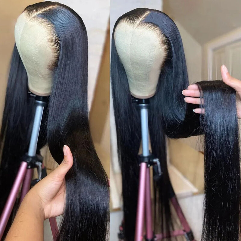 Glueless Wig Human Hair Ready To Wear Hd Lace Wig 13X6 Human Hair Straight Lace Frontal Wig Pre Plucked 5X5 Lace Closure Wig