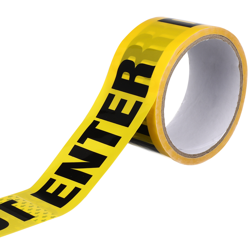 Crime Scene Tape DO NOT ENTER Safety Tape Wear-resistant Safe Self Adhesive Sticker PVC Warning Tape for Walls Floors Pipes