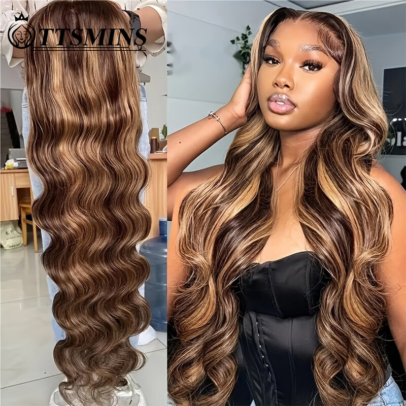 Colored Wig PrePlucked Glueless Human Hair Wigs 30 34Inch 5x5 Lace Closure Wig Wear And Go Honey Blonde Body Wave Lace Front Wig