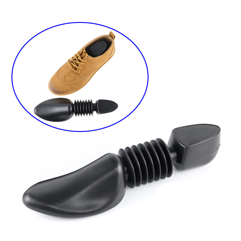 Ensanchador de zapatos negro, dispositivo ajustable de plástico, expansor de aumento, ajuste, mantiene el estante portátil, ensanchador escalable