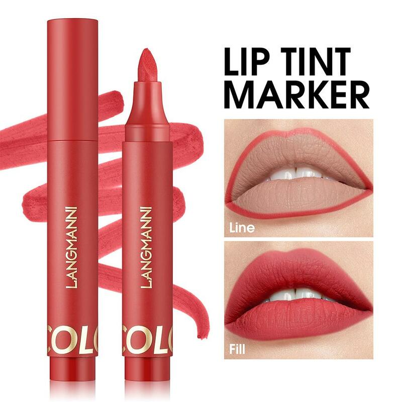 New Liquid Lipstick Waterproof Lip Liner Pen Long Lasting Hydrating Smooth Lip Pigments Cosmetics For Women Sexy Lip Beauty O9A0