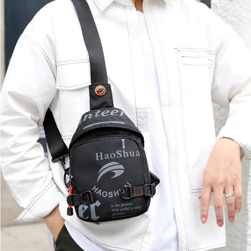 Men Nylon Sling Backpack Rucksack One Shoulder Cross Body Bags Military Male Fashion Knapsack Daypack Messenger Chest Pack Bag