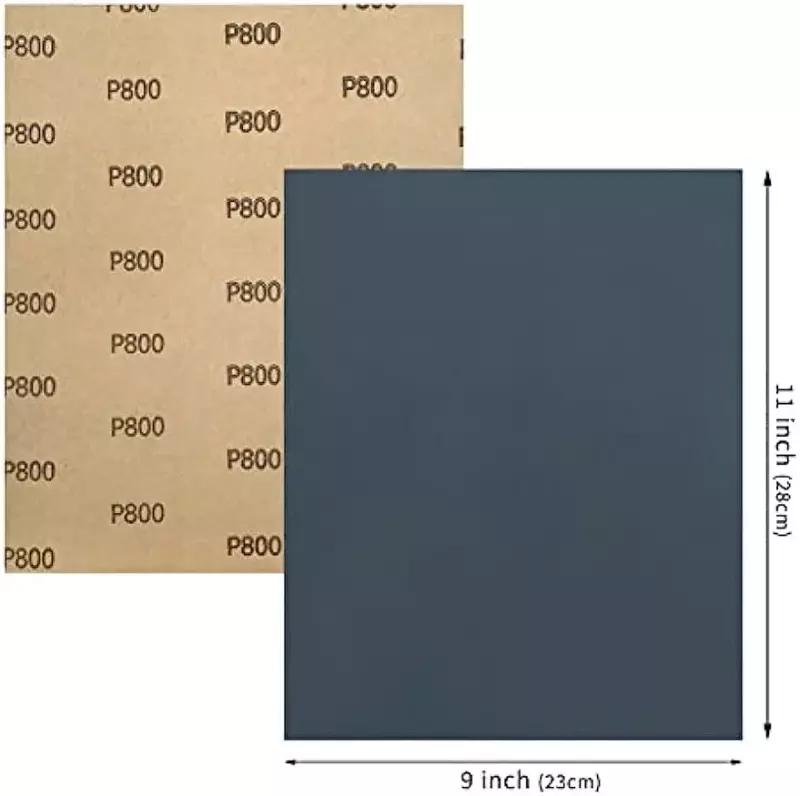 15pcs 9 x 11 Inch Wet Dry Waterproof Abrasive Sand Paper Silicon Carbide Sandpaper Sheets for Metal Wood Auto Polishing