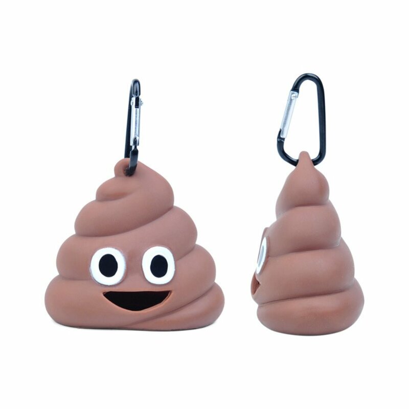 Pet Poop Bag Shit-shaped Dog Cat Waste Bags Portable Dog Poop Dispenser Holder Pets Cleaning Products For Outdoor Pets