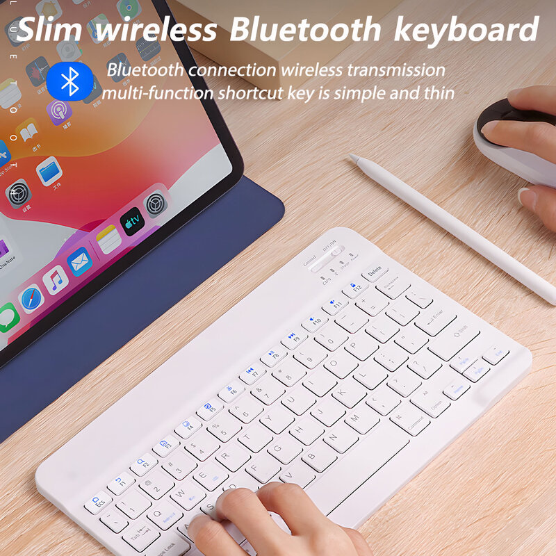 CASEPOKE For iPad Xiaomi Samsung Huawei Tablet Phone Bluetooth Keyboard and Mouse Mini Wireless Keyboard Android IOS Windows