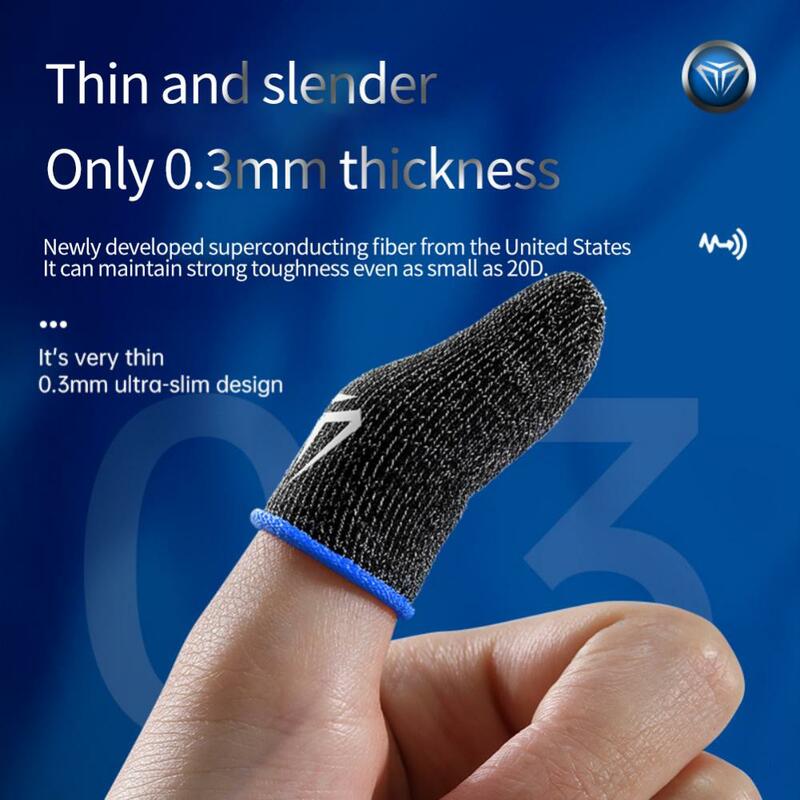 1Pair Gaming Finger Sleeve For PUBG Mobile Games Touch Screen Finger Cots Breathable Fingertips Cover Sensitive Mobile Touch