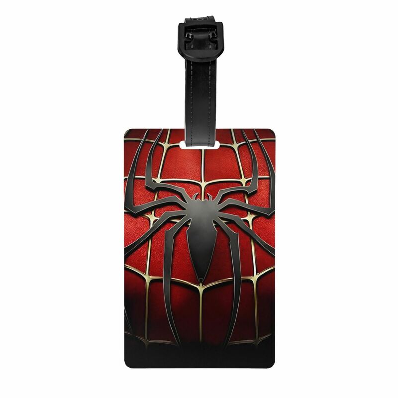 Spider-Chest Spiderman Spiderverse Superhero Tag accessori da viaggio in silicone porta etichette portatile etichetta bagaglio nome ID indirizzo
