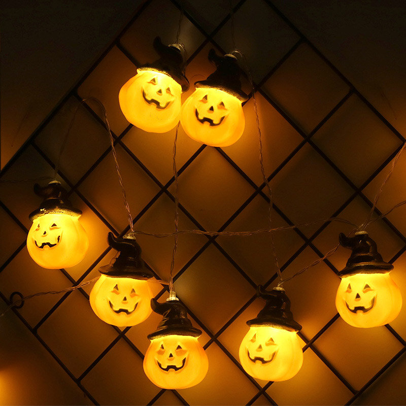 Łańcuchy świetlne Halloween 8 trybów świąteczna światełka dla dekoracje na przyjęcie Halloween